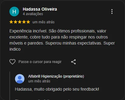 Depoimento de Hadassa Oliveira — 5 estrelas no Google